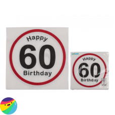 Serviete Happy Birthday 60